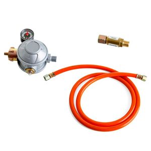 PAELLA WORLD Anschlusspaket Gastro 30 mbar, mit Gasdruckregler; Doppel-; Gastro-/Gassschlauch/Schlauchbruchsicherung