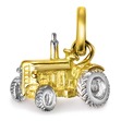  Gelbgold, 750/18 K, 7x9 mm, Öse; 3 mm, Berufe; Traktor