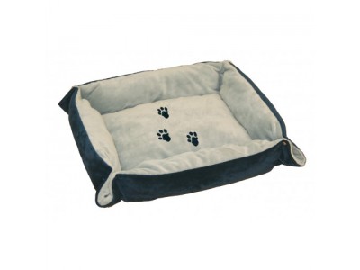SWISSPET Soft Katzenbett Pfote, 50x60 cm, Kissen mit Knöpfen, wendbar, waschbar