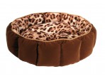 SWISSPET Leopard Donut-Bett, 51x15 cm, Bett ist Kissen, waschbar