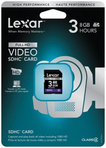 LEXAR FullHD, SDHC, 8 GB