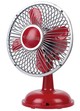 SONNENKÖNIG Tischventilator Retro Fan, 2.5 W, USB 5 V, 50 m3/h, 3.4 m/s, schwenkbar: 90°, rot
