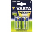 VARTA Rechargeable Power Accu, C, Baby, 3000 mAh, 2 Stk., 26x26x50 mm