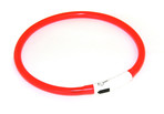 SWISSPET Universal-Leuchthalsband rot, 15-55 cm, 3 Leuchtmodi, USB, 1 Stück