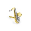 Ohrstecker 1 Stk 585/14 K Gelbgold Saxophon, bicolor
