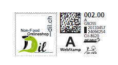 Briefmarken A-Post; Grossbrief: 1-500 g = 353x250x20 mm, 12 Stk.