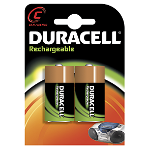 DURACELL Rechargeable C, Baby, 2200 mAh, 2 Stk., 26x26x50 mm