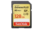 SANDISK Extreme Plus, SDXC, 128 GB, 80x, UHS-I