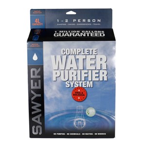 SAWYER PointZERO TWO Complete Water Purification System, 2x 4.0 l, 3'785'411 l, 0.02 Mikron, 1-2 Personen, für Beutel/Wasserhahn