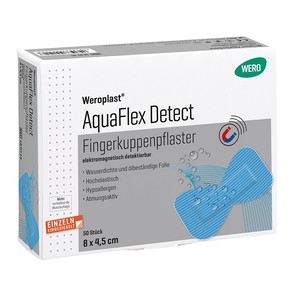 WERO Weroplast AquaFlex Detect, Fingerkuppenpflaster, 80x45 mm, 50 Stück