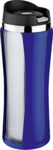 ISOSTEEL Colorline Trinkbecher, 0.4 l, 75 mm, 218 mm, Quickstop Ausgiesssystem, für Einhandbedienung, blau, 1 Stück